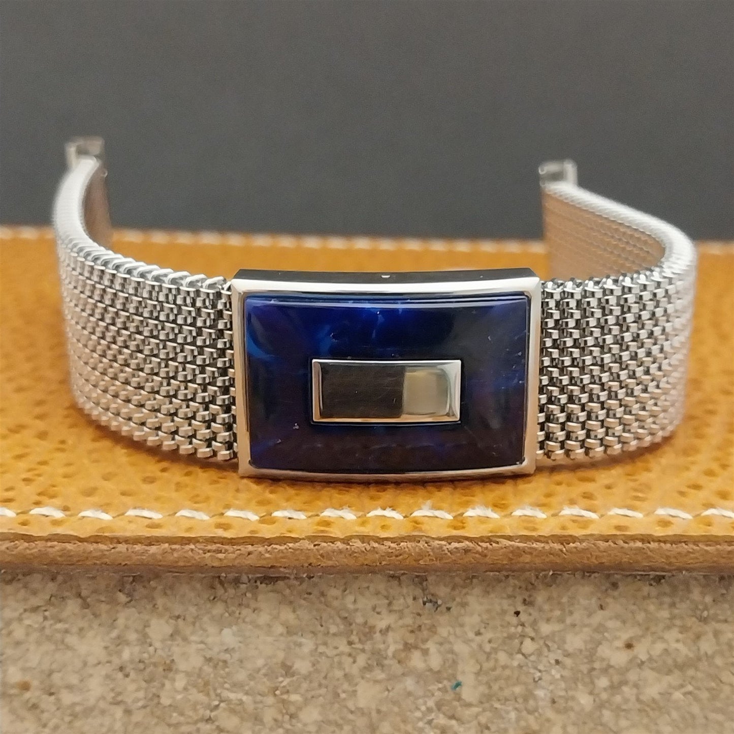 19mm 18mm 16mm Evinger Stainless Stretch Mesh Murano Glass Vintage Watch Band