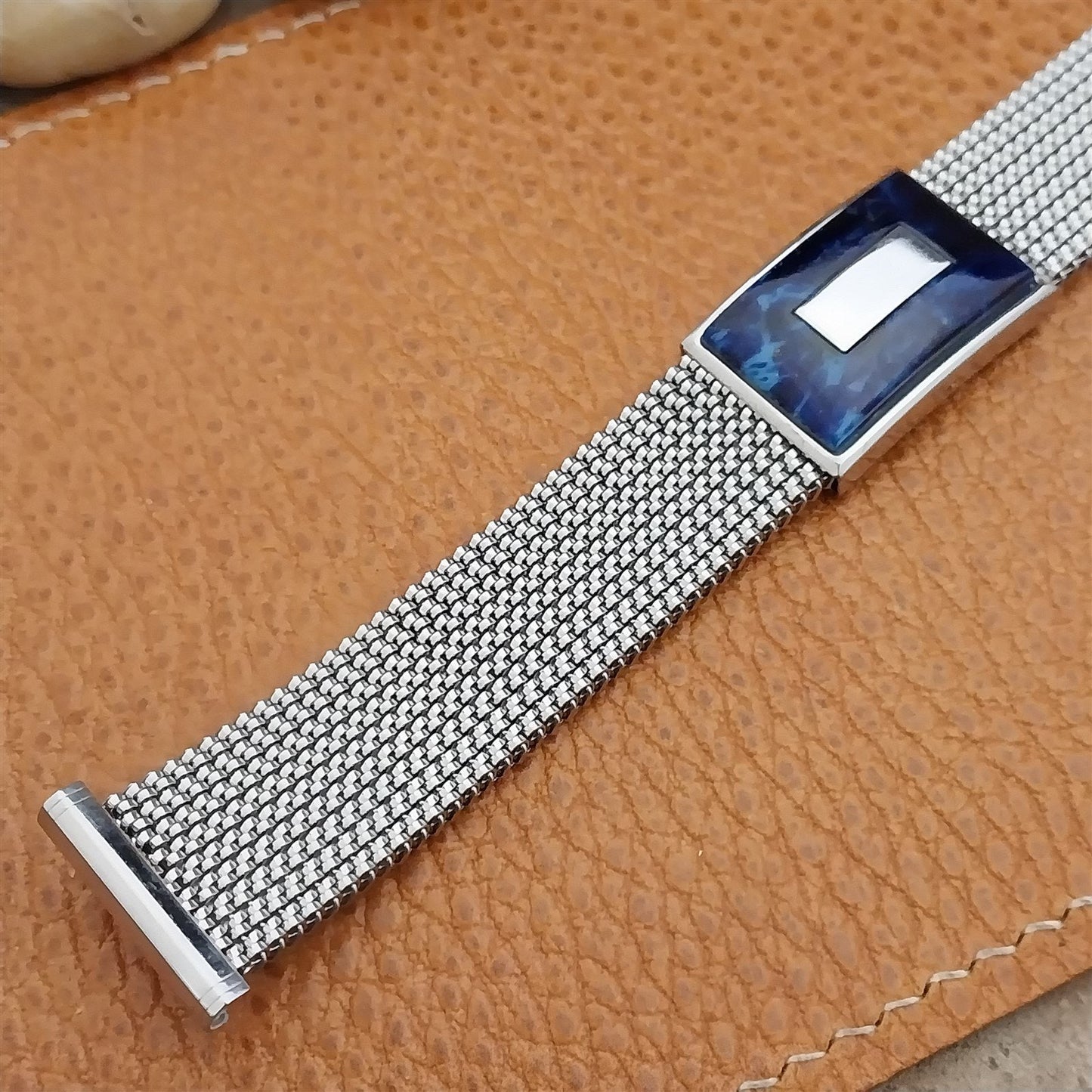 19mm 18mm 16mm Evinger Stainless Stretch Mesh Murano Glass Vintage Watch Band
