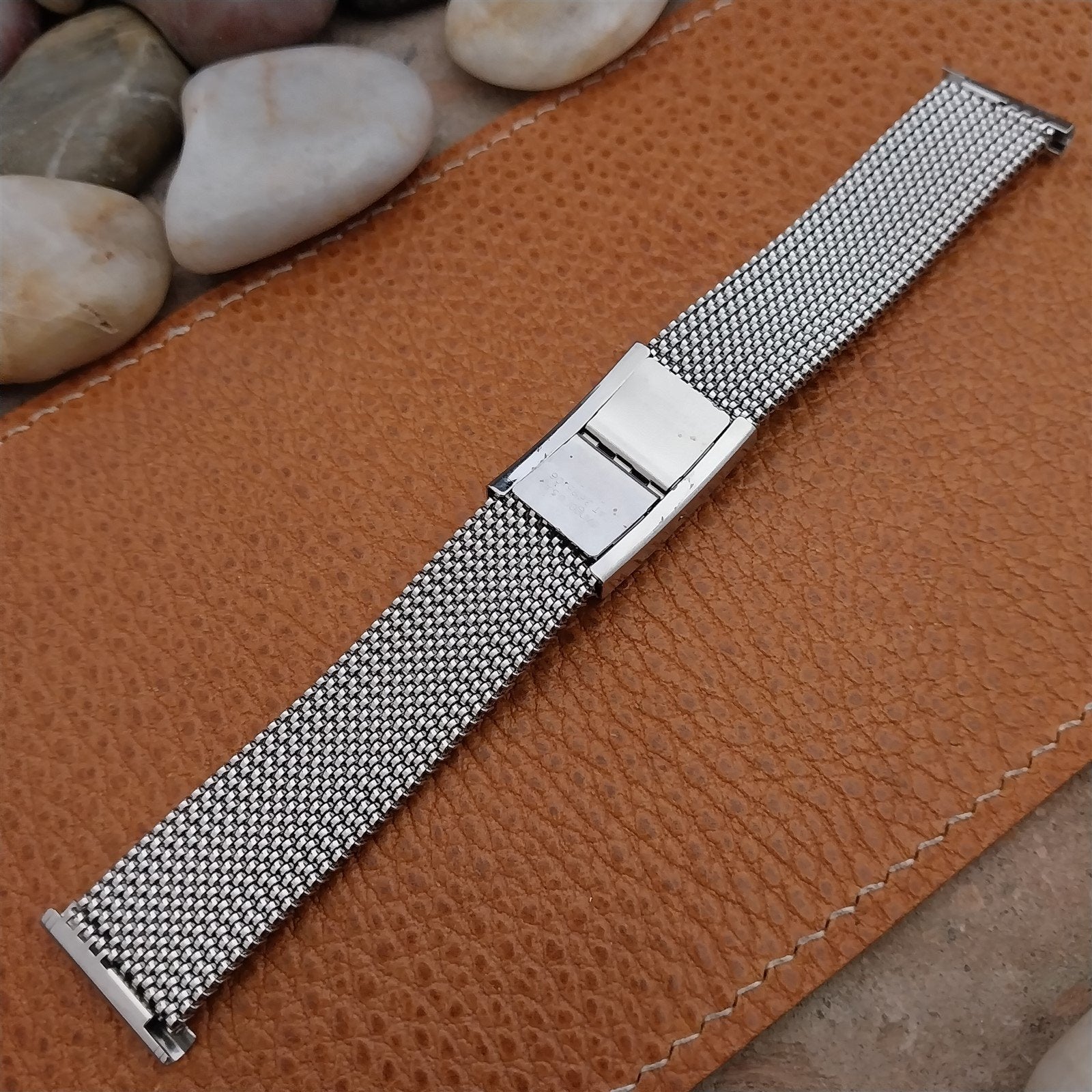 19mm 18mm 16mm Evinger Stainless Stretch Mesh Murano Glass Vintage Watch Band