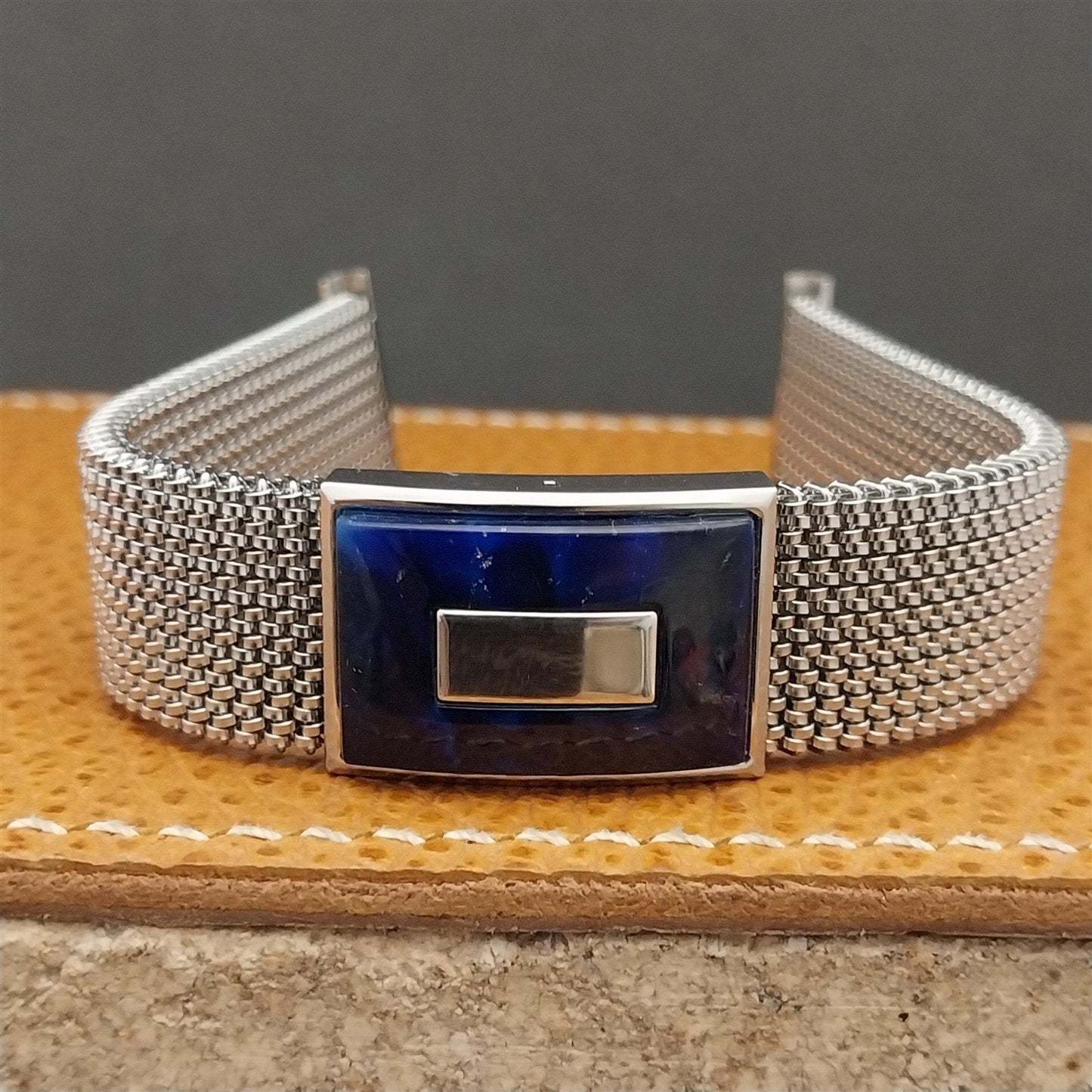 19mm 18mm 16mm Evinger Stainless Stretch Mesh Murano Glass Vintage Watch Band