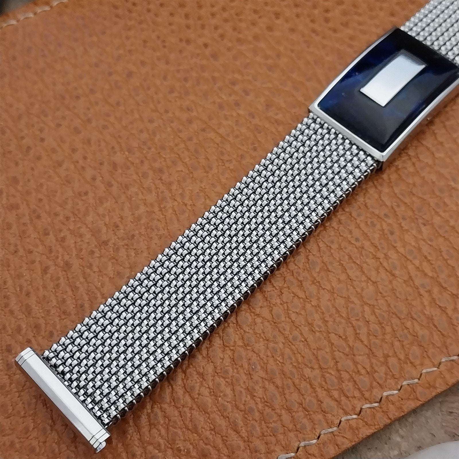 19mm 18mm 16mm Evinger Stainless Stretch Mesh Murano Glass Vintage Watch Band