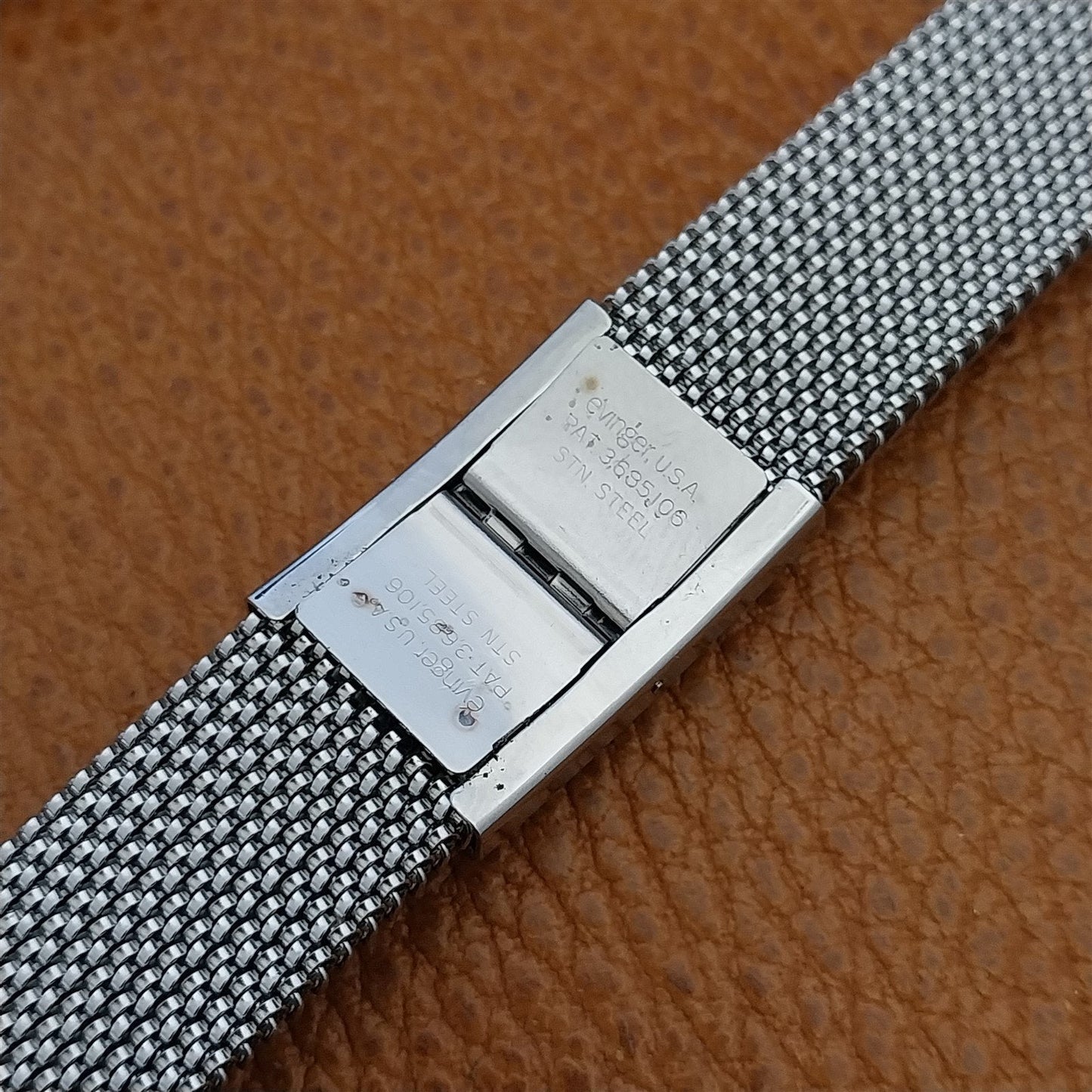 19mm 18mm 16mm Evinger Stainless Stretch Mesh Murano Glass Vintage Watch Band