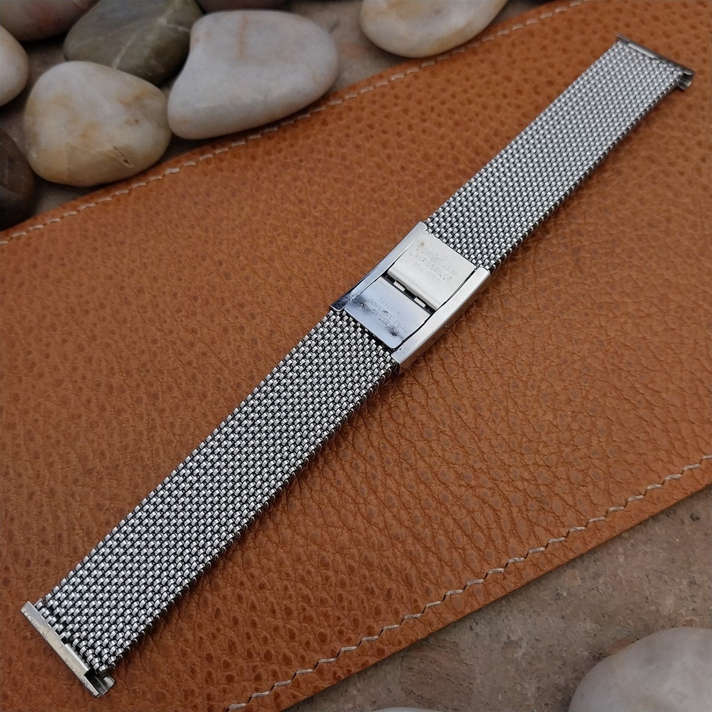 19mm 18mm 16mm Evinger Stainless Stretch Mesh Murano Glass Vintage Watch Band
