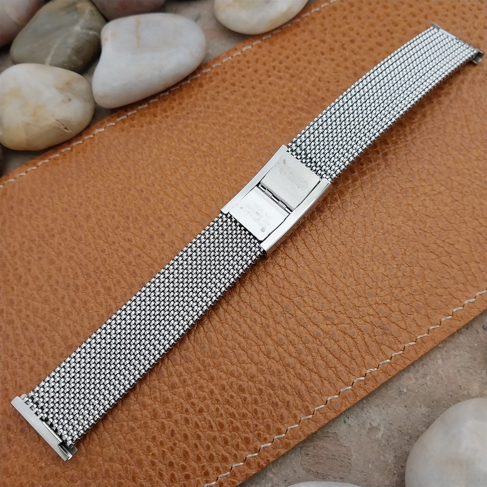 19mm 18mm 16mm Evinger Stainless Stretch Mesh Murano Glass Vintage Watch Band