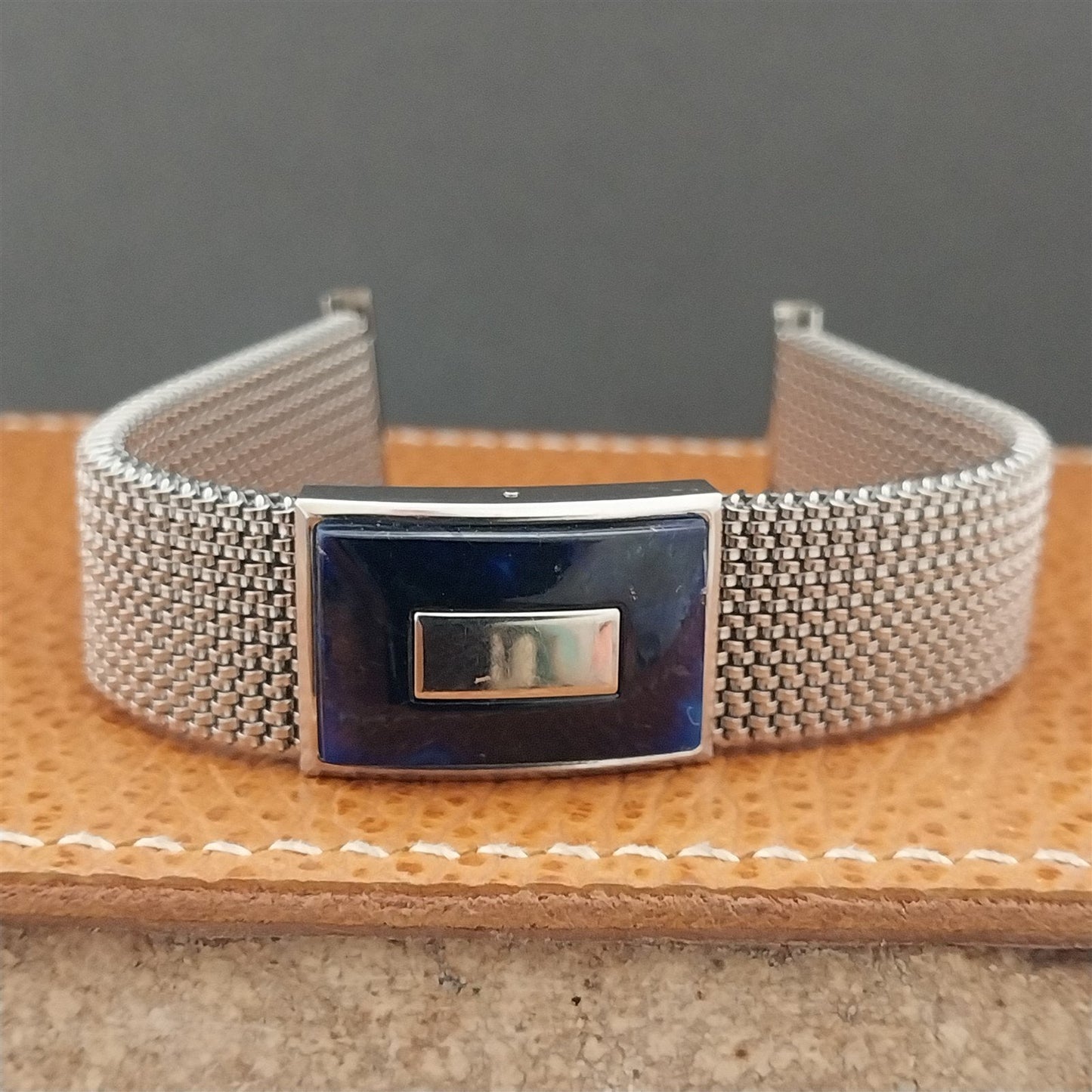 19mm 18mm 16mm Evinger Stainless Stretch Mesh Murano Glass Vintage Watch Band