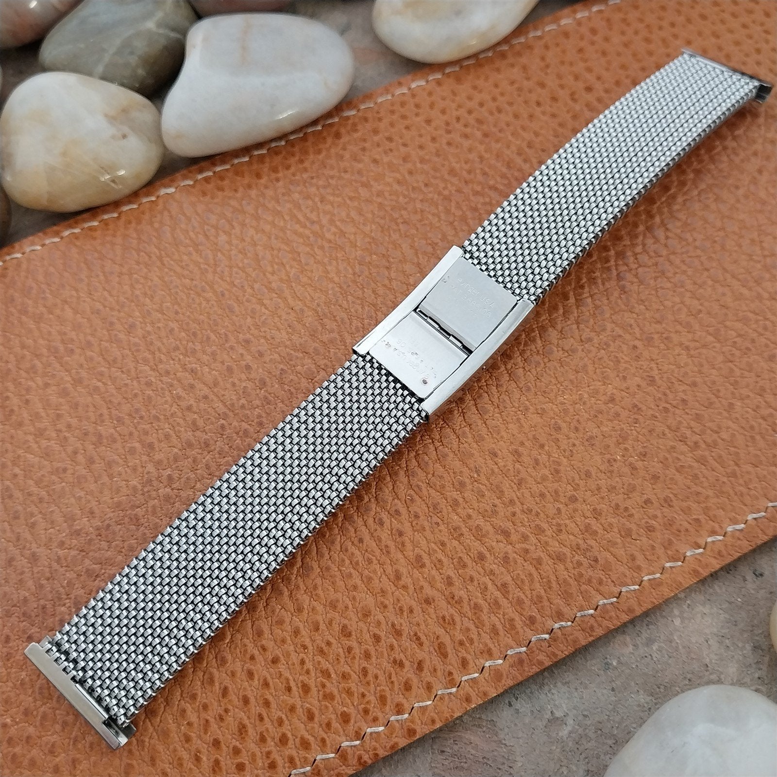 19mm 18mm 16mm Evinger Stainless Stretch Mesh Murano Glass Vintage Watch Band