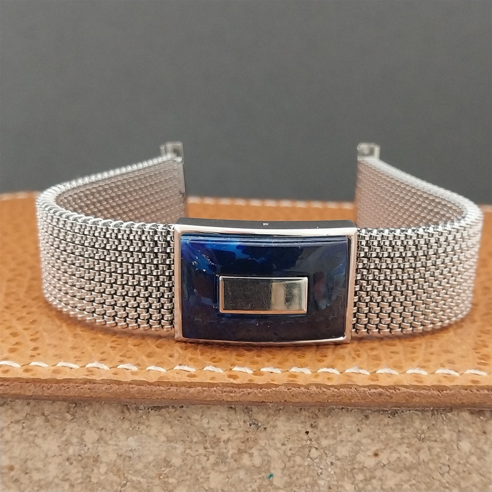 19mm 18mm 16mm Evinger Stainless Stretch Mesh Murano Glass Vintage Watch Band