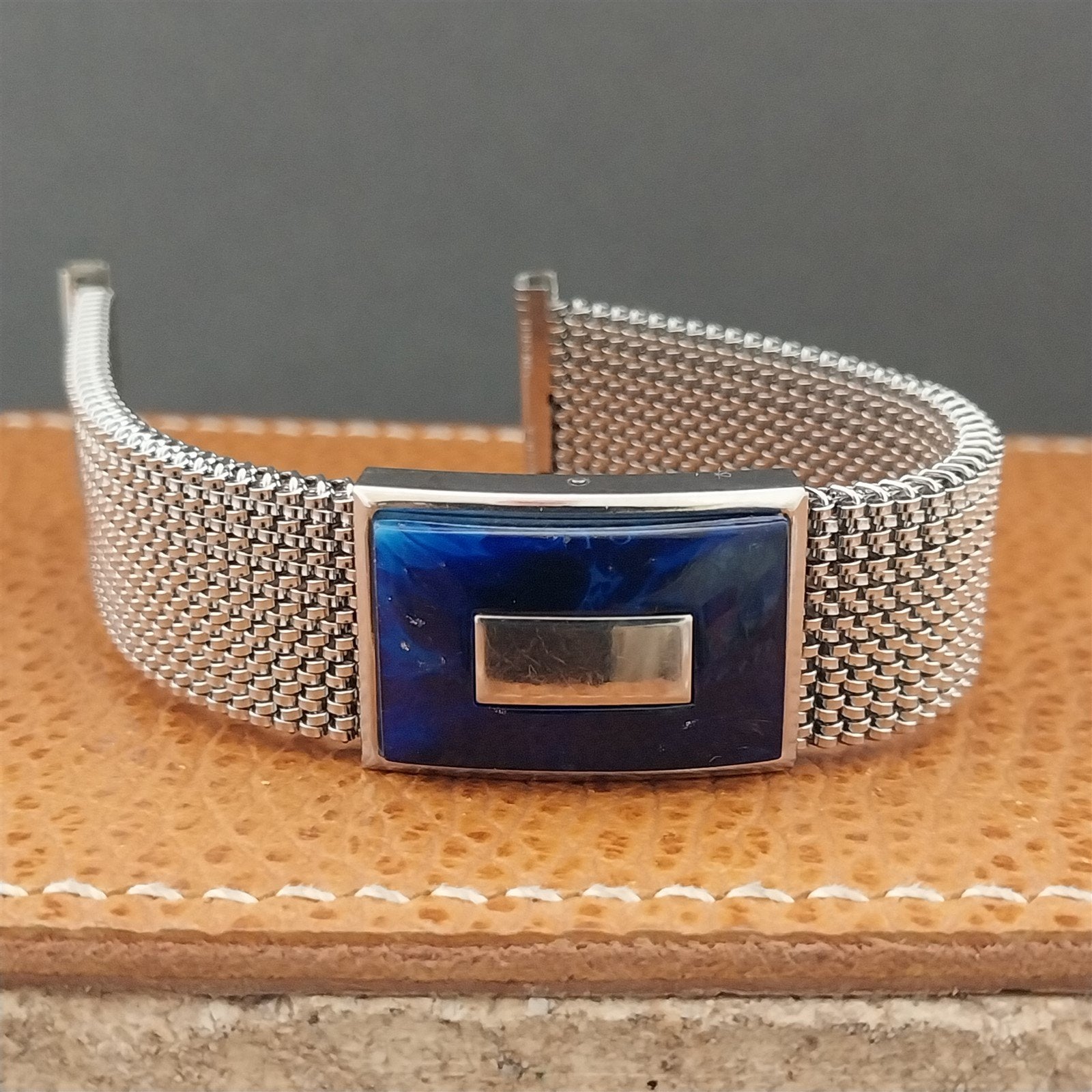 19mm 18mm 16mm Evinger Stainless Stretch Mesh Murano Glass Vintage Watch Band