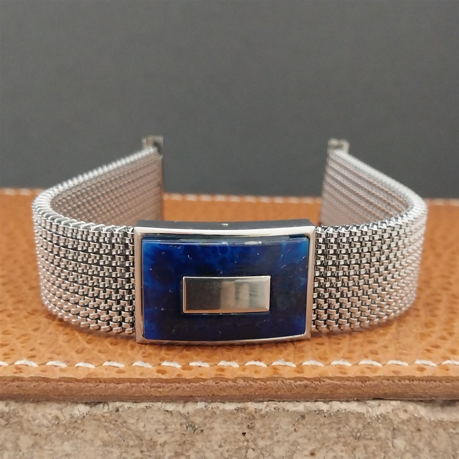 19mm 18mm 16mm Evinger Stainless Stretch Mesh Murano Glass Vintage Watch Band