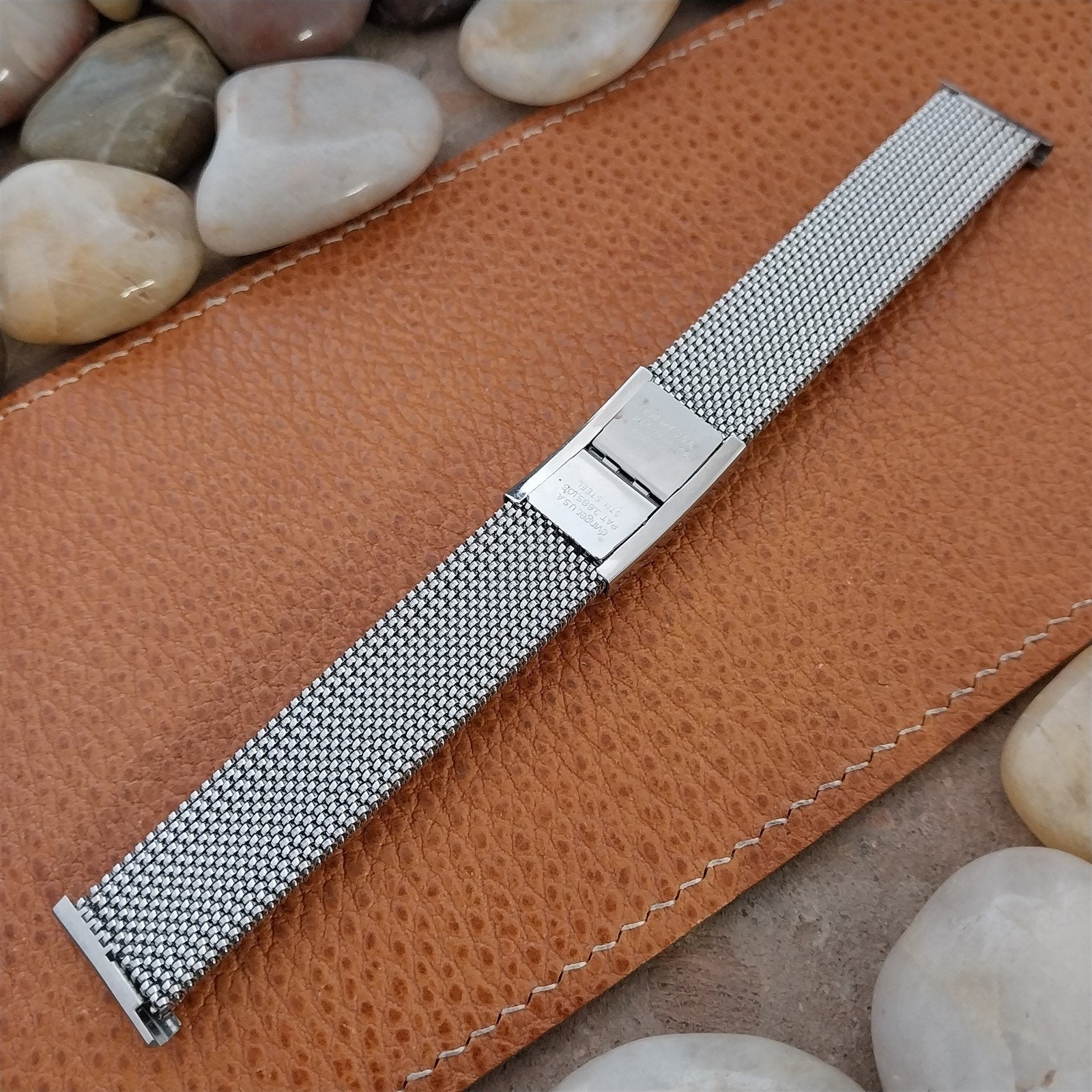 19mm 18mm 16mm Evinger Stainless Stretch Mesh Murano Glass Vintage Watch Band