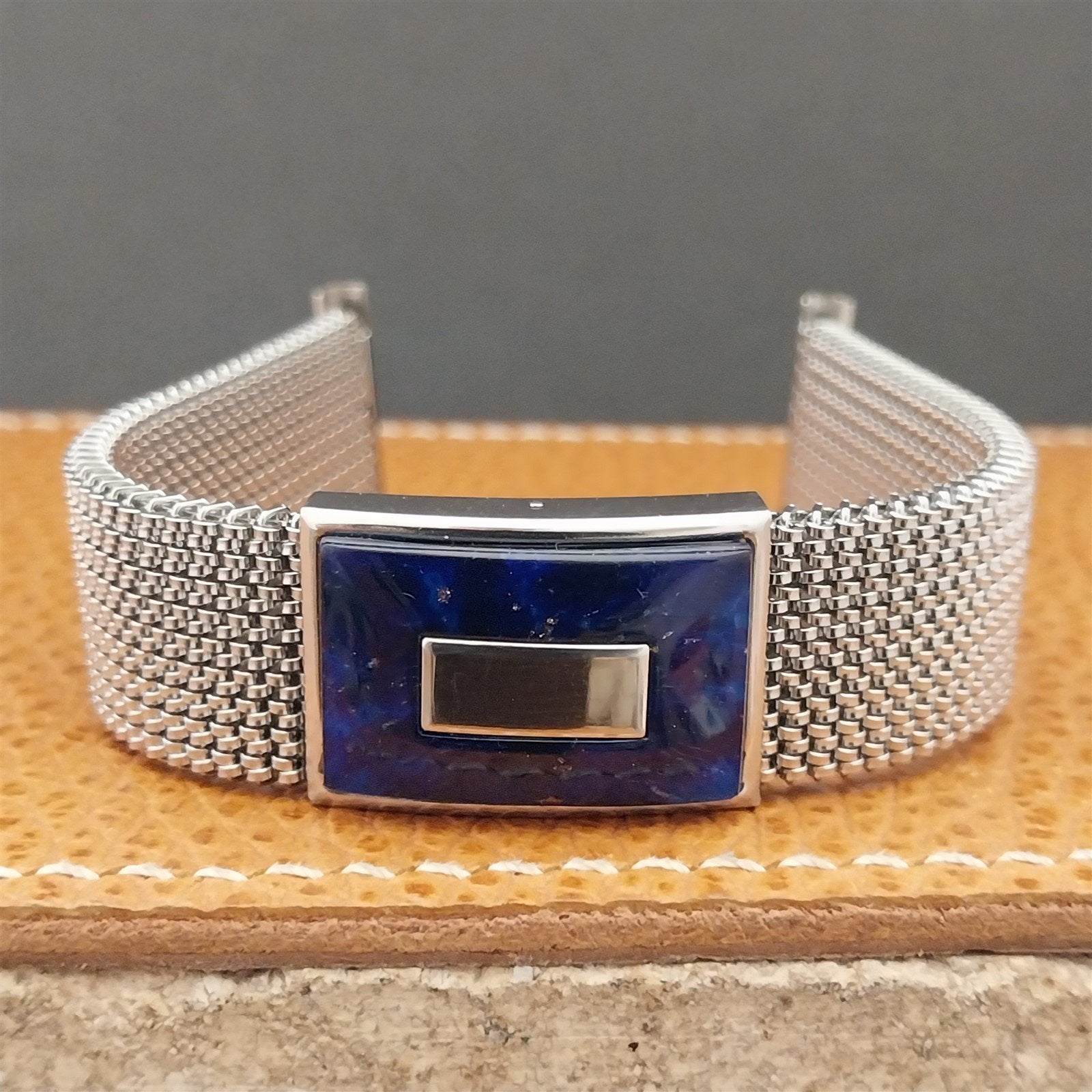 19mm 18mm 16mm Evinger Stainless Stretch Mesh Murano Glass Vintage Watch Band