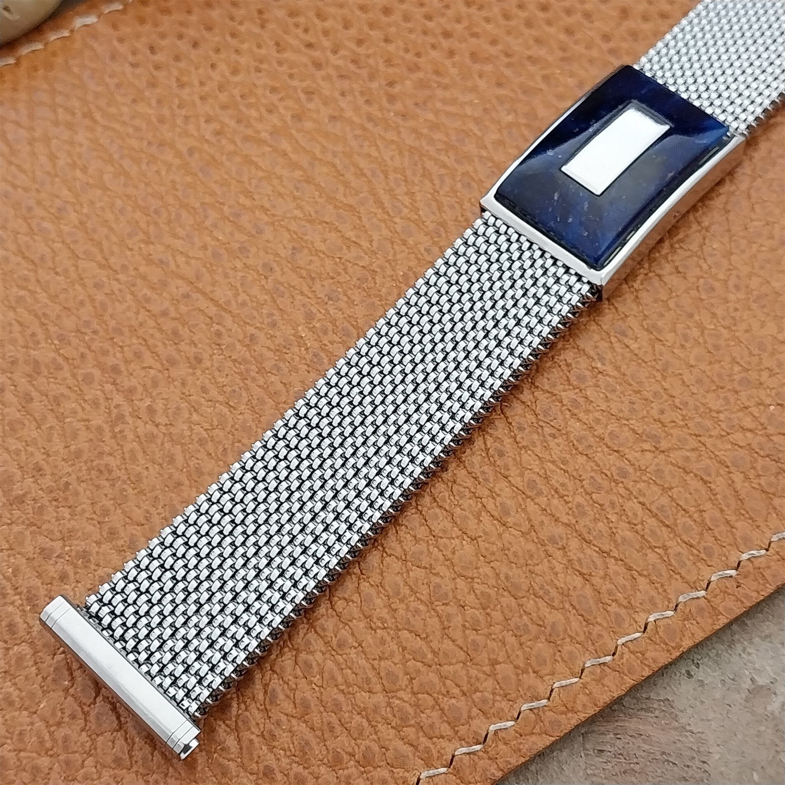 19mm 18mm 16mm Evinger Stainless Stretch Mesh Murano Glass Vintage Watch Band