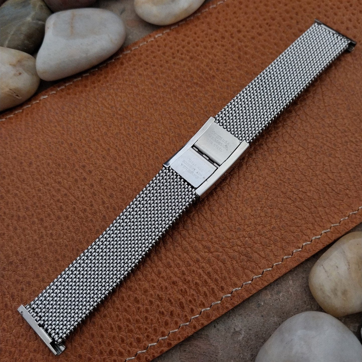 19mm 18mm 16mm Evinger Stainless Stretch Mesh Murano Glass Vintage Watch Band