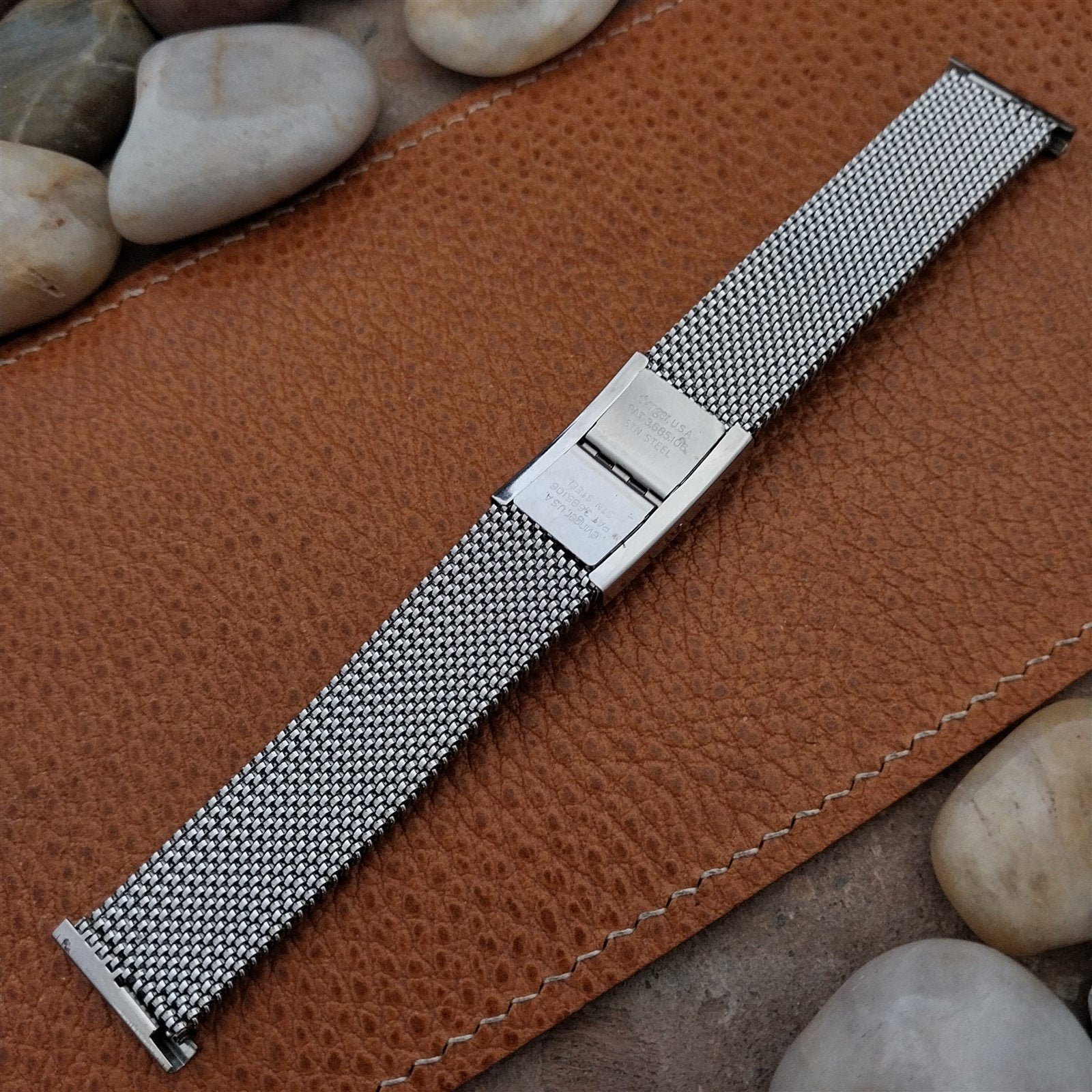 19mm 18mm 16mm Evinger Stainless Stretch Mesh Murano Glass Vintage Watch Band