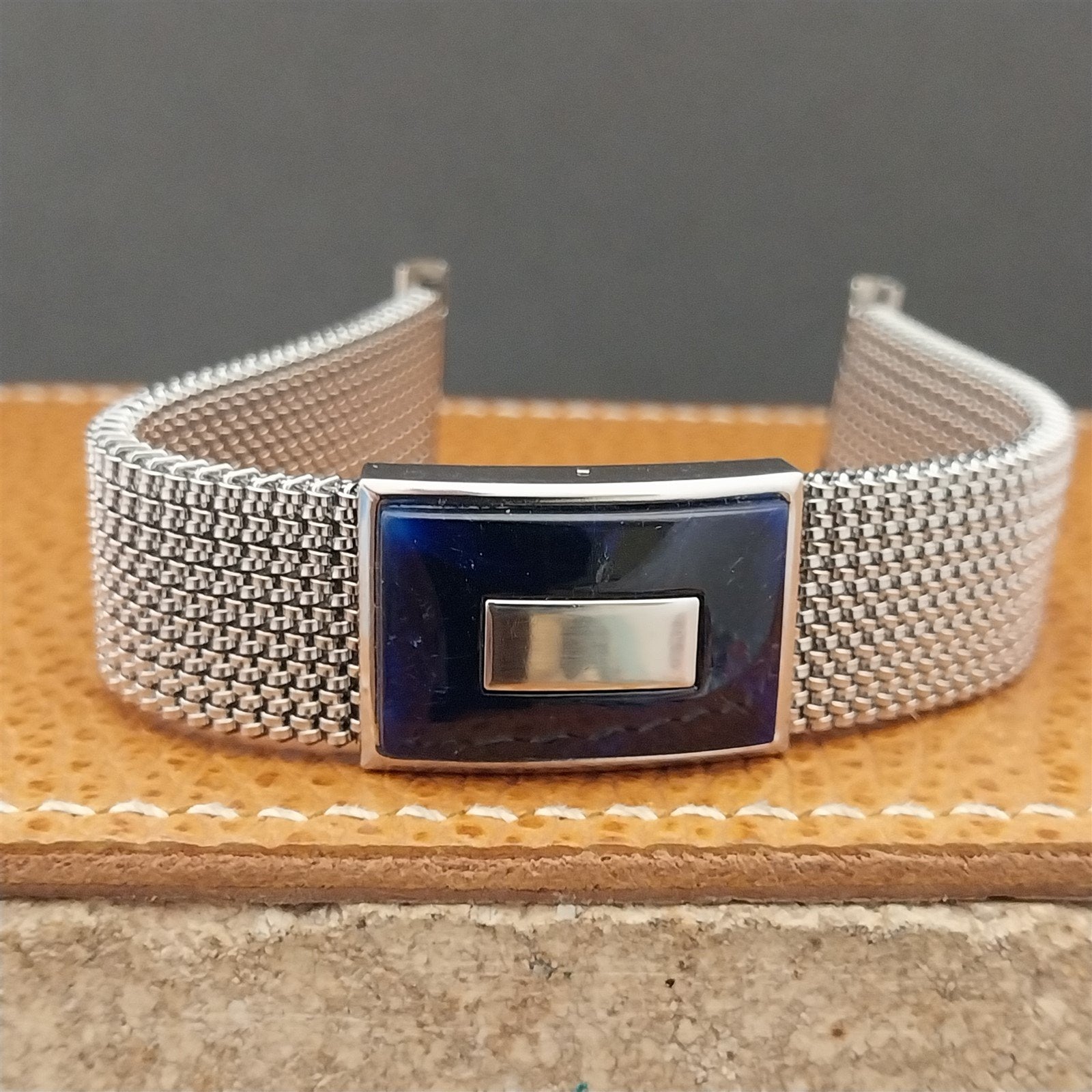 19mm 18mm 16mm Evinger Stainless Stretch Mesh Murano Glass Vintage Watch Band