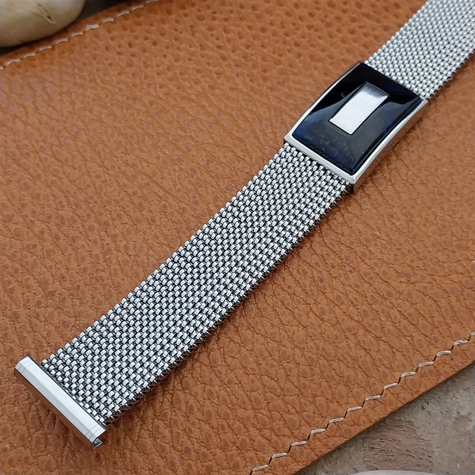 19mm 18mm 16mm Evinger Stainless Stretch Mesh Murano Glass Vintage Watch Band