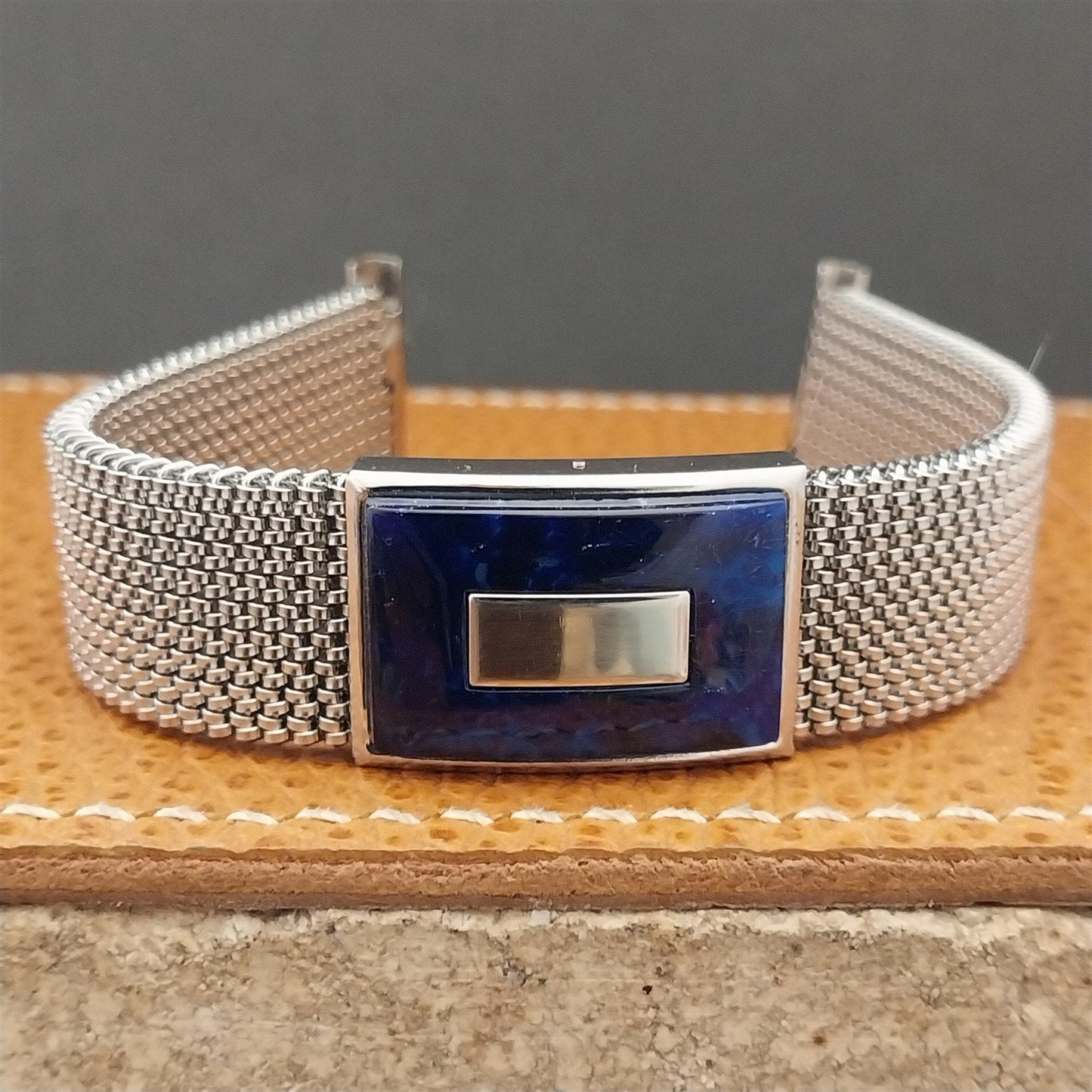 19mm 18mm 16mm Evinger Stainless Stretch Mesh Murano Glass Vintage Watch Band