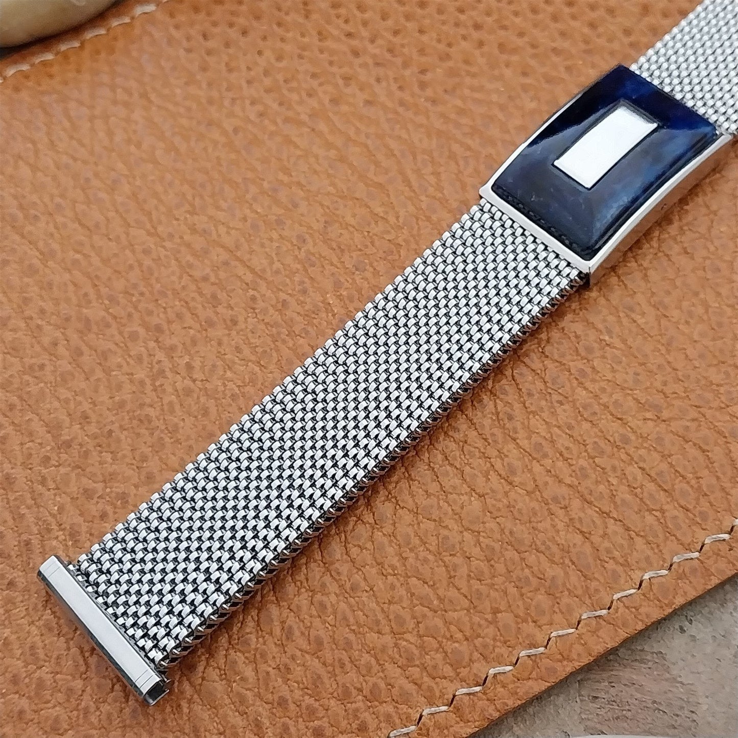 19mm 18mm 16mm Evinger Stainless Stretch Mesh Murano Glass Vintage Watch Band