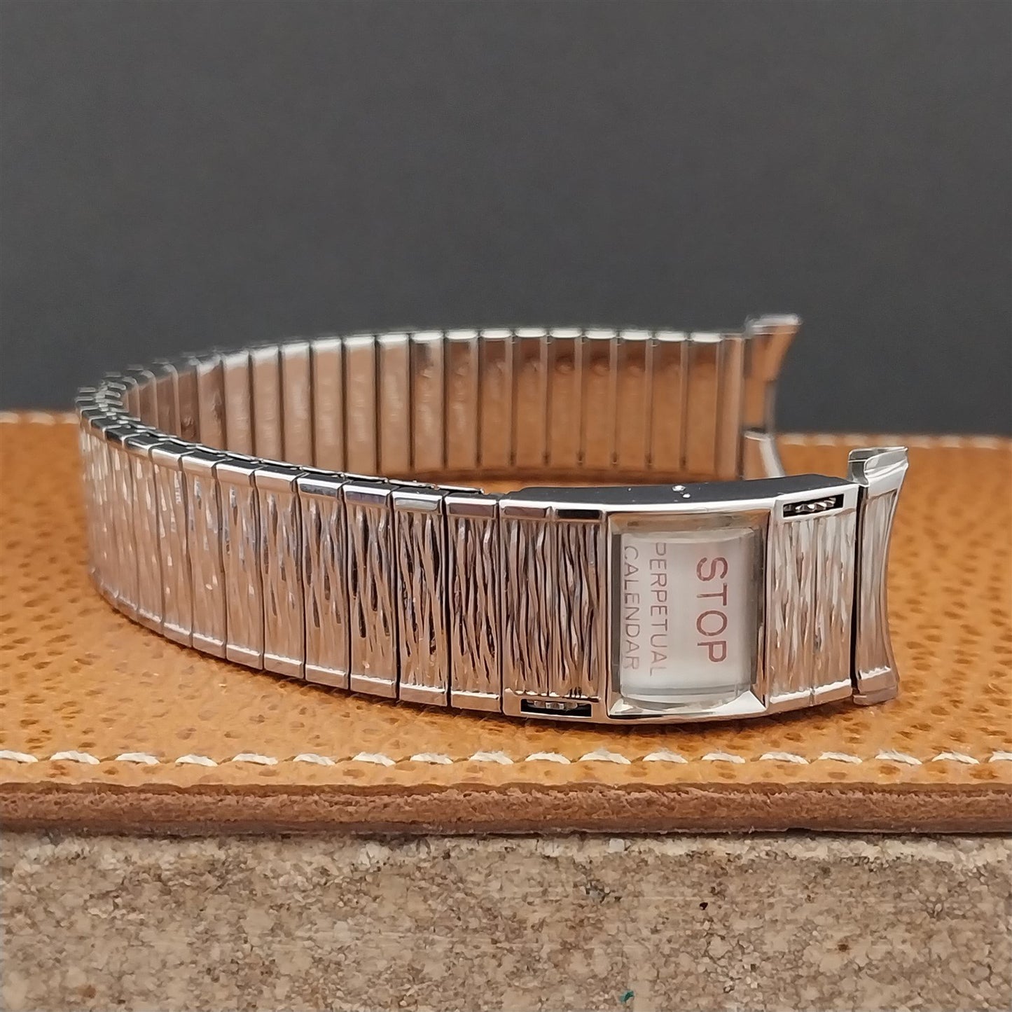 Vintage Long Speidel Valencia Perpetual Calendar Stainless Steel Watch Band