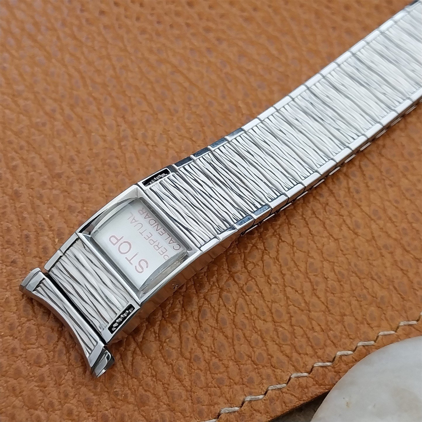 Vintage Long Speidel Valencia Perpetual Calendar Stainless Steel Watch Band