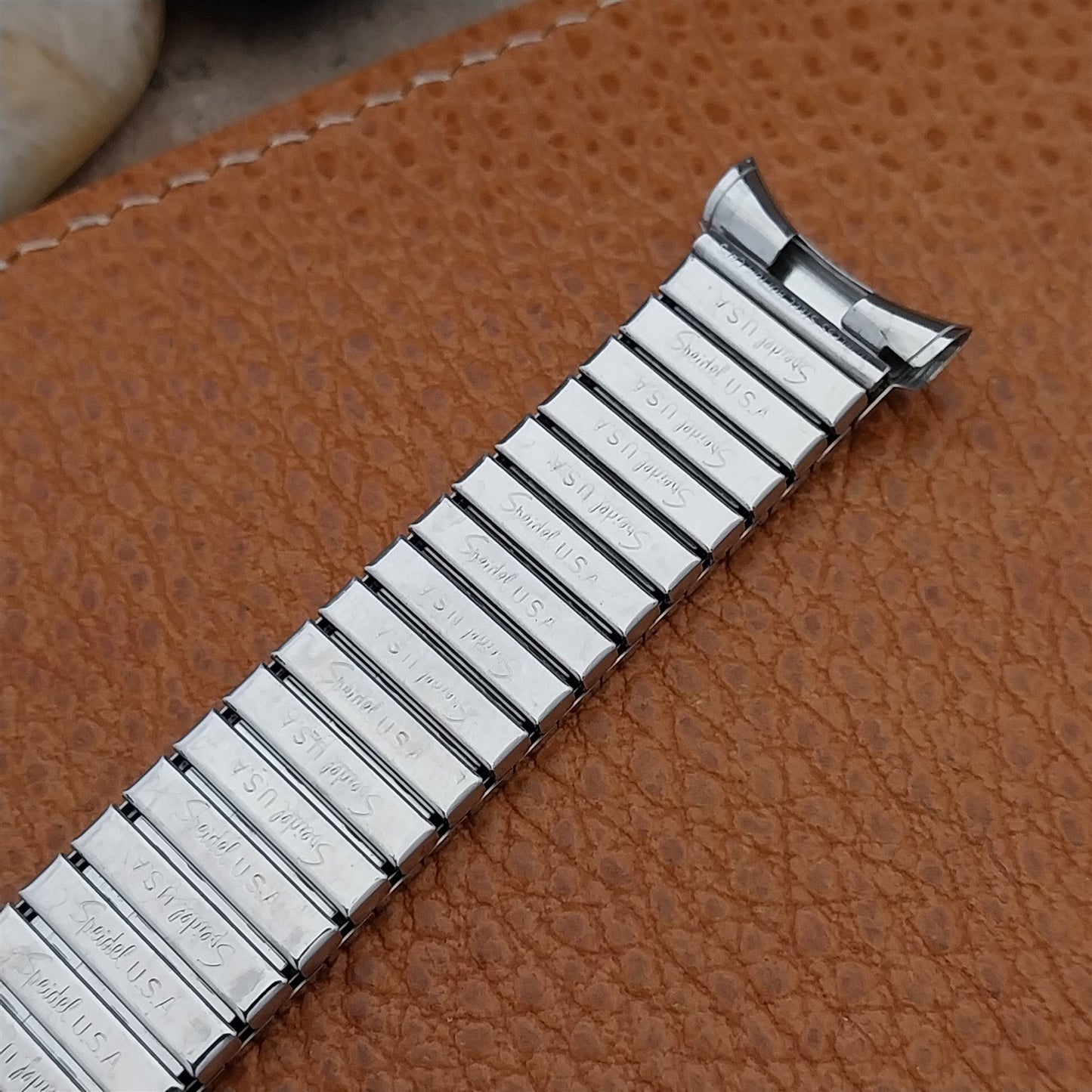 Vintage Long Speidel Valencia Perpetual Calendar Stainless Steel Watch Band
