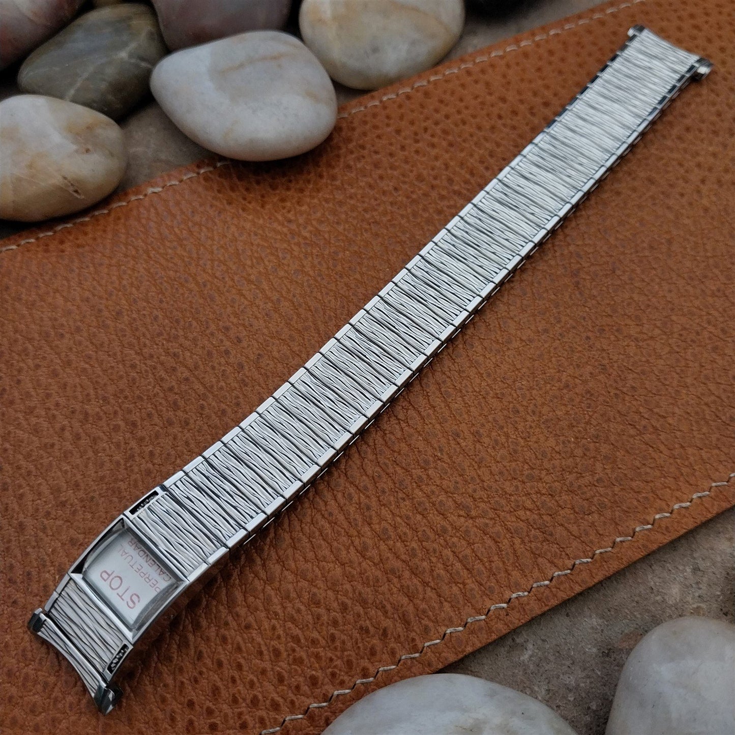 Vintage Long Speidel Valencia Perpetual Calendar Stainless Steel Watch Band