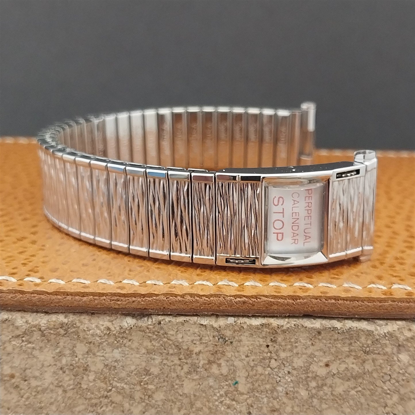 Vintage Speidel Valencia Perpetual Calendar Stainless Steel Unused Watch Band