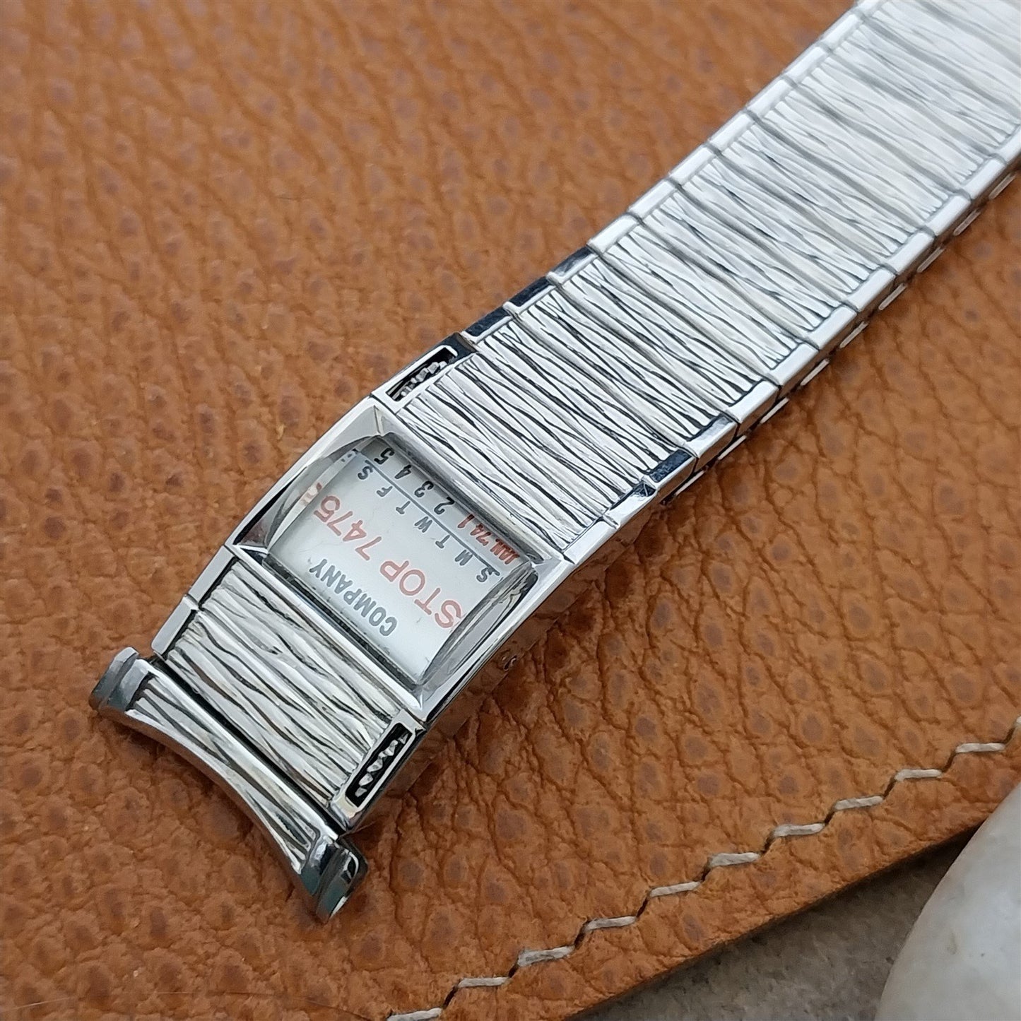Vintage Speidel Valencia 1974/1975 Calendar Stainless Steel Unused Watch Band