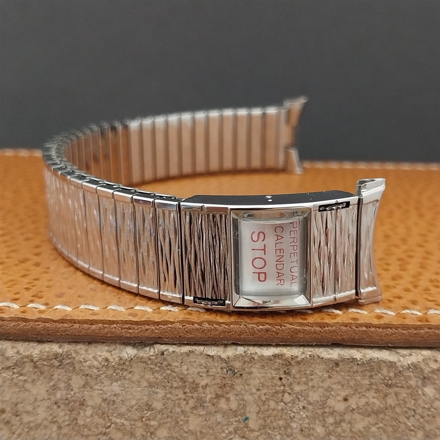 Vintage Speidel Valencia Perpetual Calendar Stainless Steel Unused Watch Band