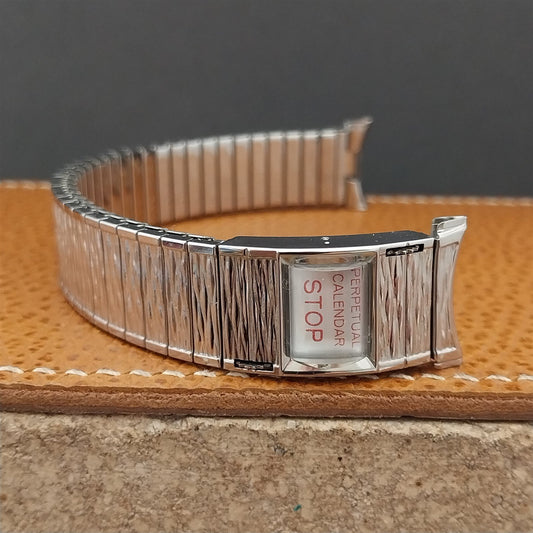 Vintage Speidel Valencia Perpetual Calendar Stainless Steel Unused Watch Band