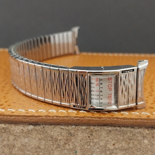 Vintage Speidel Valencia 1975/1976 Calendar Stainless Steel Unused Watch Band