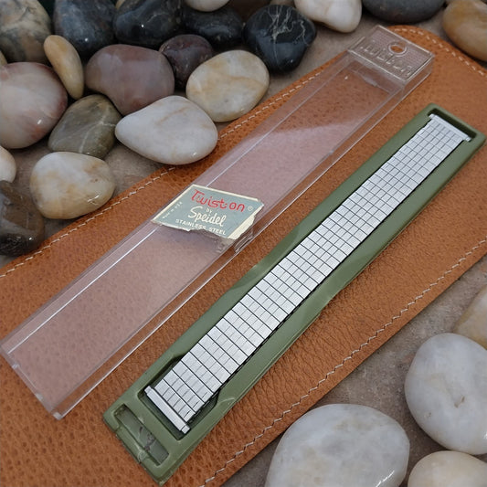 1970s Vintage Speidel USA Twist-On Stainless 16mm 18mm 19mm Unused Watch Band