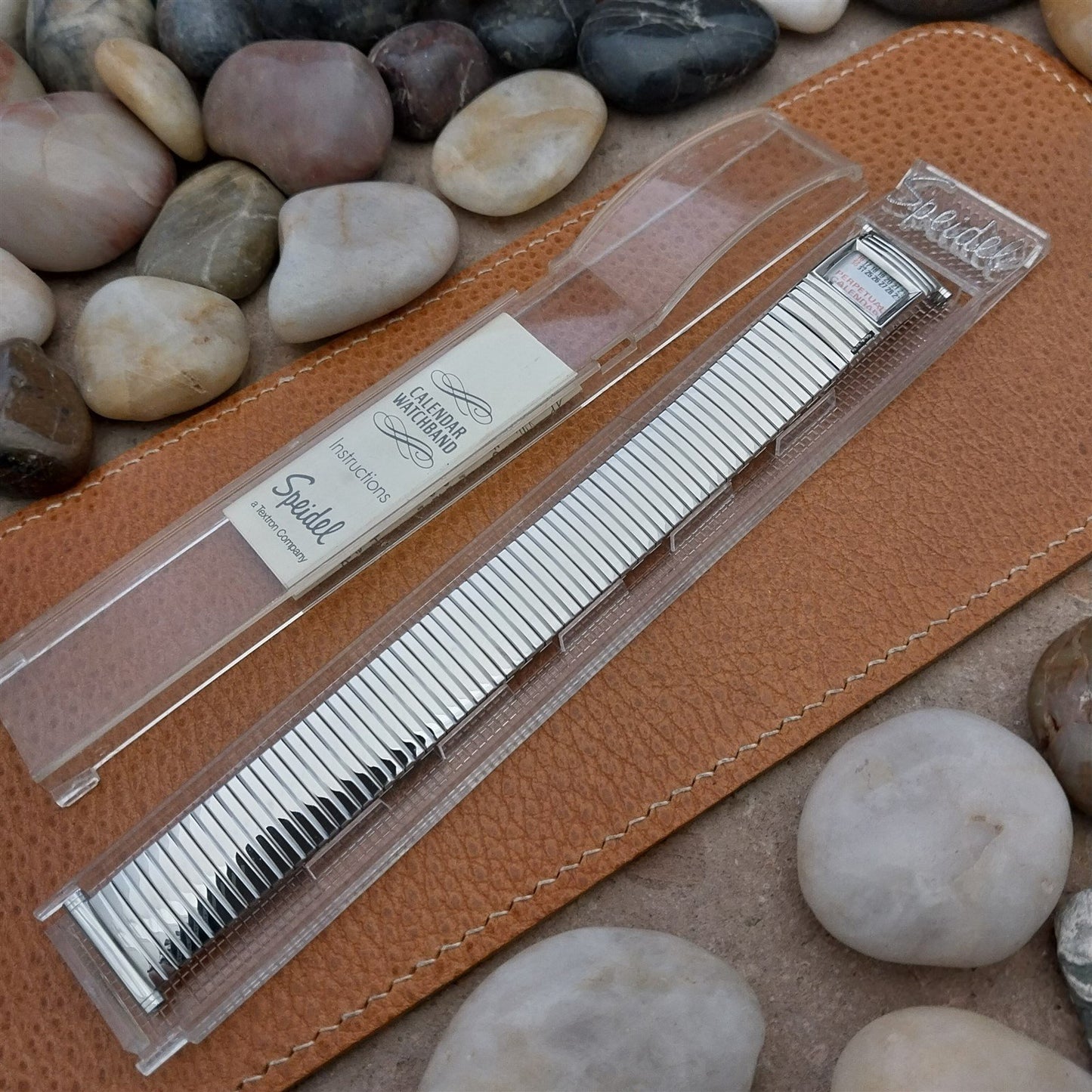 1968 Long Speidel Linesman Perpetual Calendar Stainless Steel Vintage Watch Band