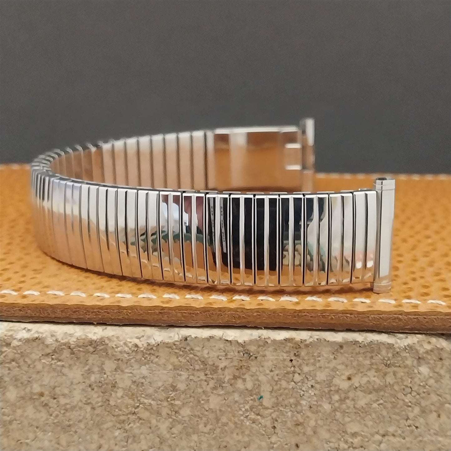 1968 Long Speidel Linesman Perpetual Calendar Stainless Steel Vintage Watch Band