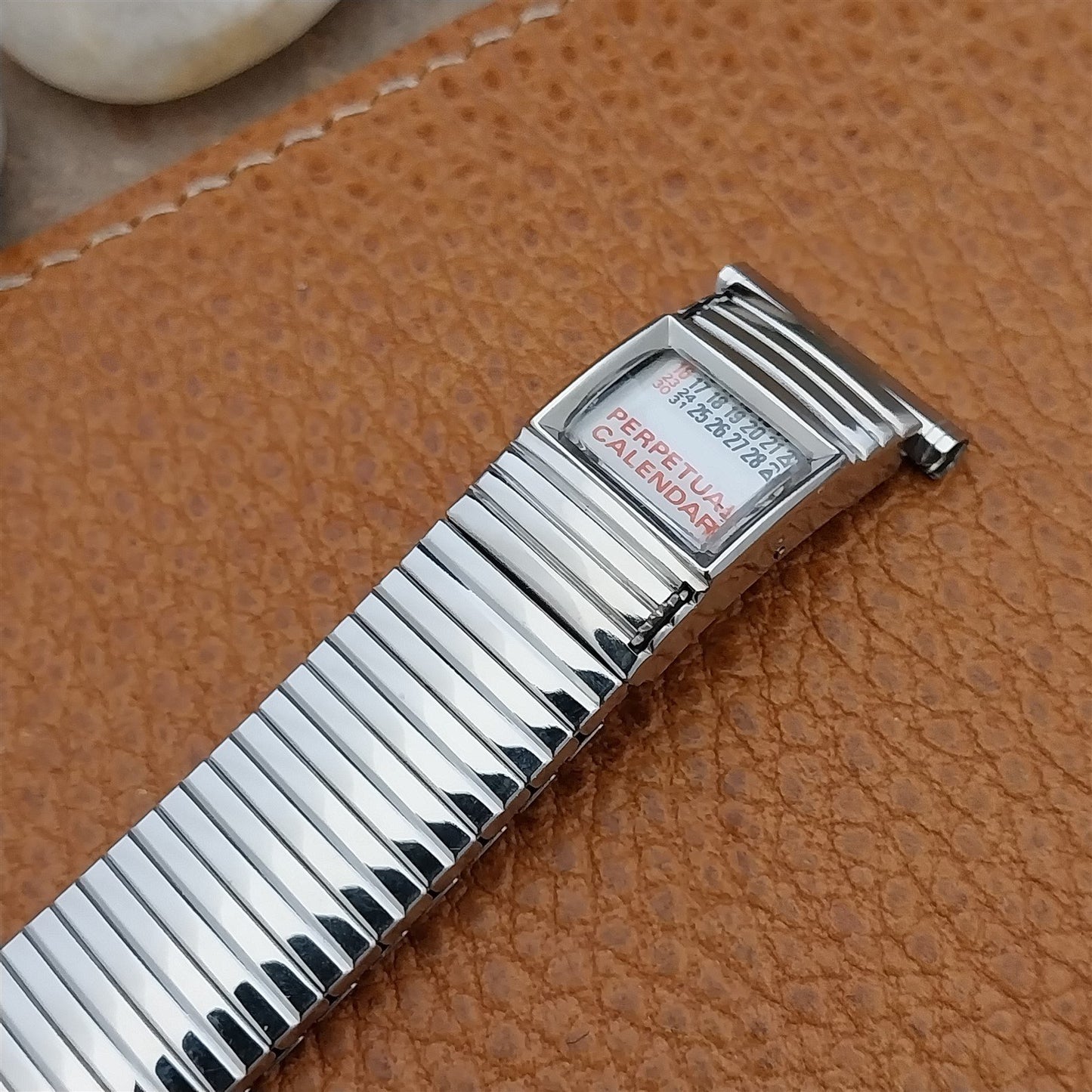 1968 Long Speidel Linesman Perpetual Calendar Stainless Steel Vintage Watch Band