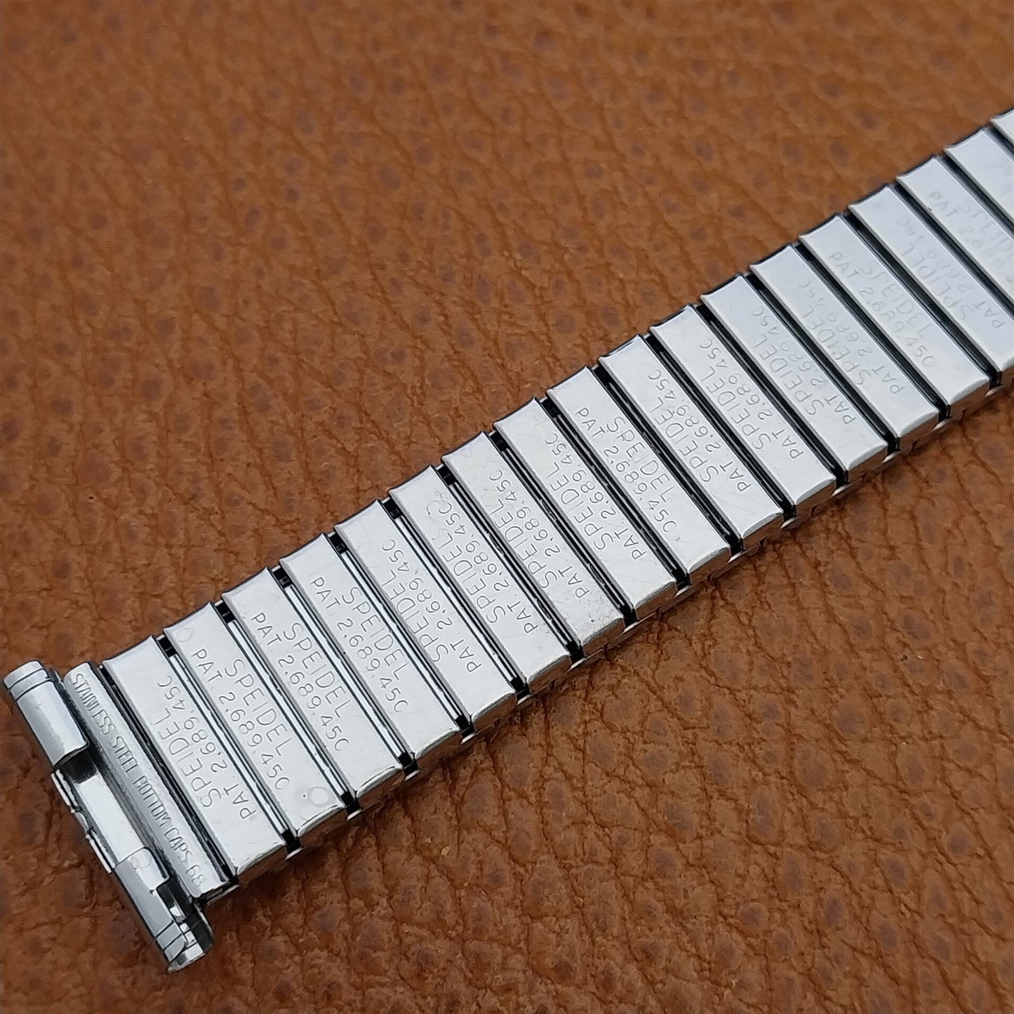 1968 Long Speidel Linesman Perpetual Calendar Stainless Steel Vintage Watch Band