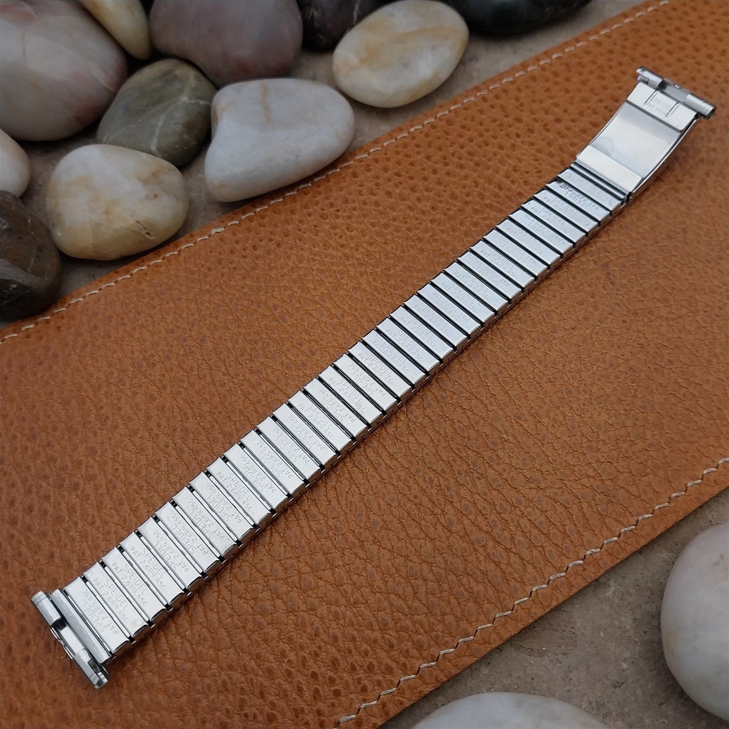 1968 Long Speidel Linesman Perpetual Calendar Stainless Steel Vintage Watch Band