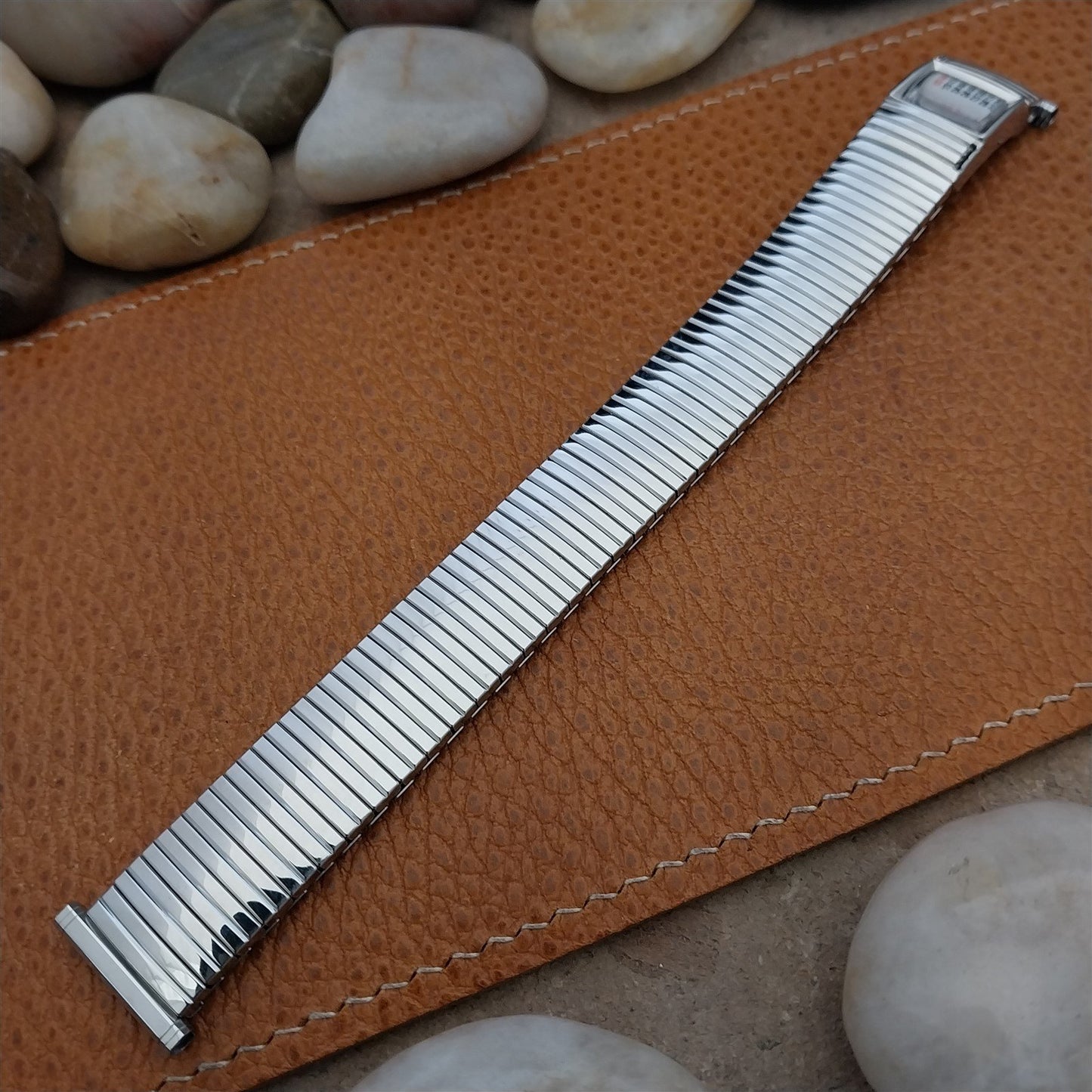 1968 Long Speidel Linesman Perpetual Calendar Stainless Steel Vintage Watch Band