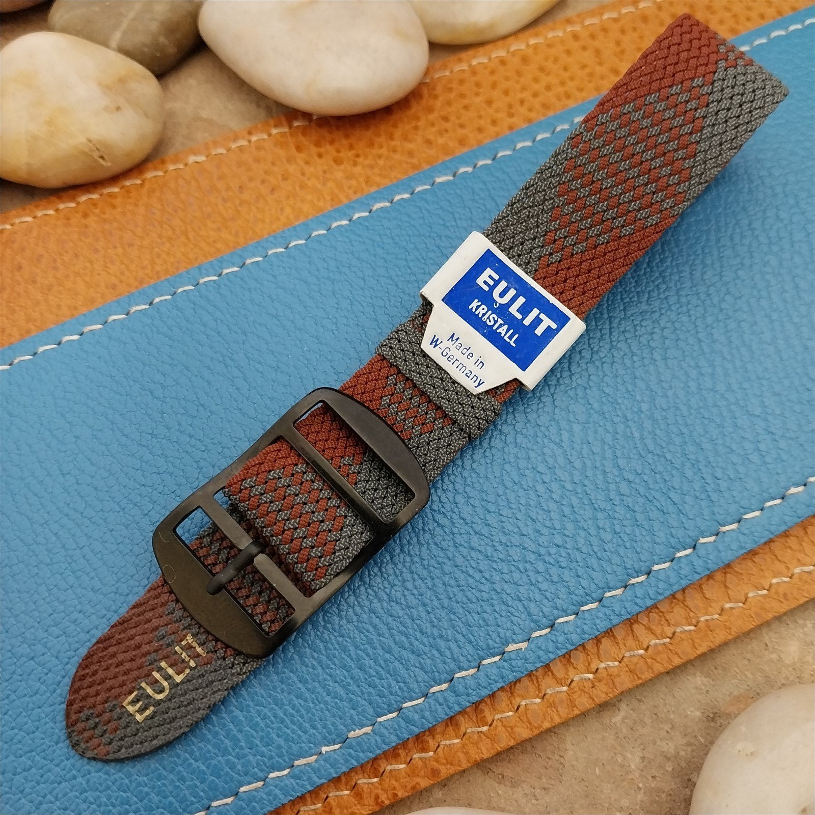 Vintage 18mm Braided Perlon Melange 1960s Unused Classic Single Pass Watch Band