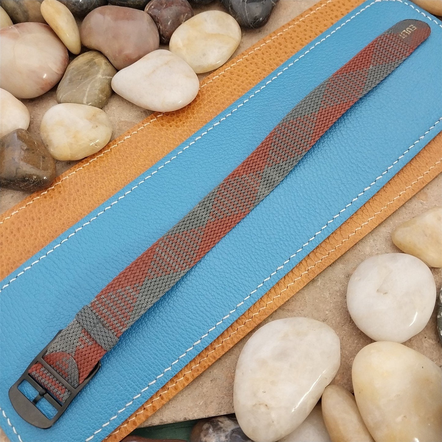 Vintage 18mm Braided Perlon Melange 1960s Unused Classic Single Pass Watch Band