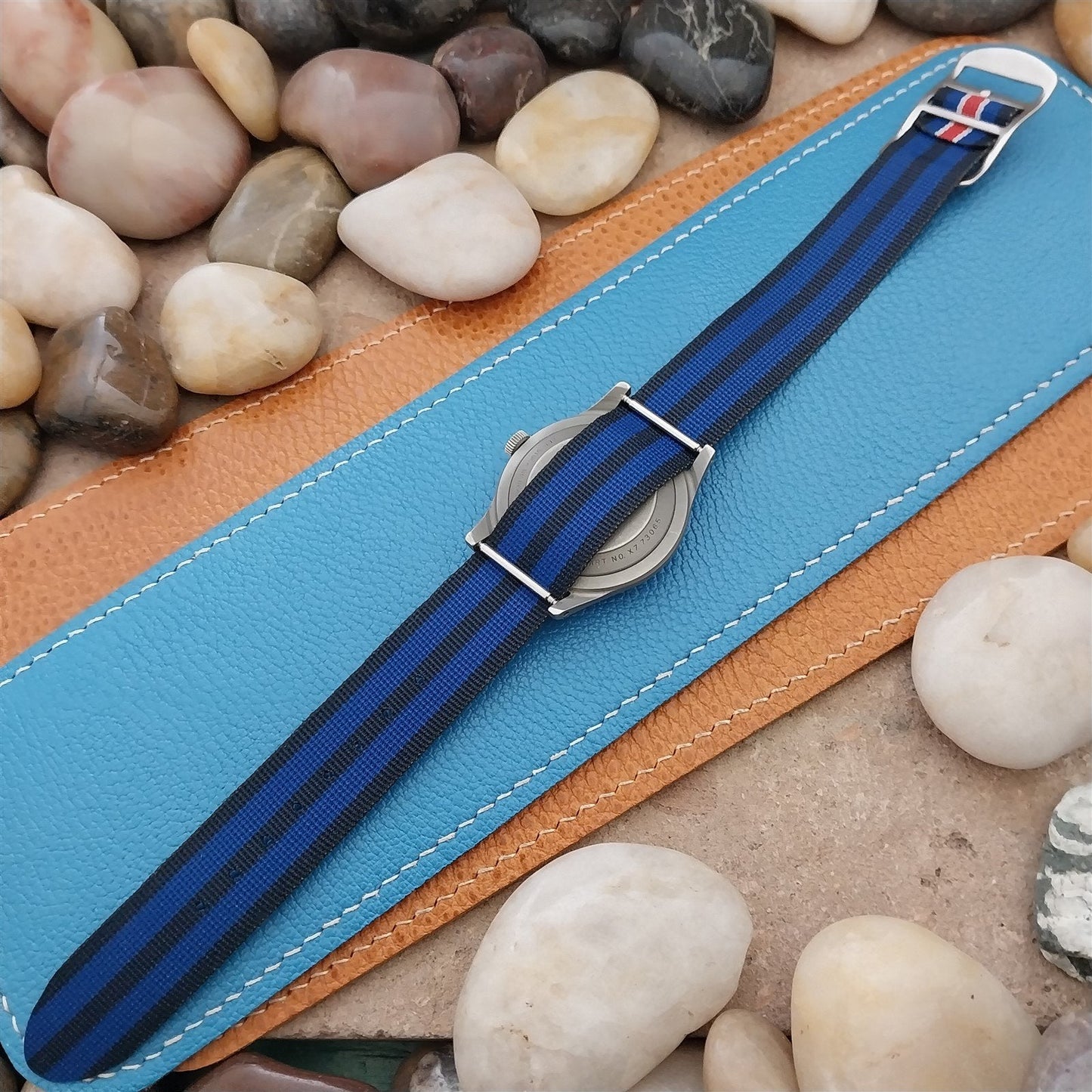 Vintage 18mm Perlon Reversible Classic Single Pass Unused nos 1960s Watch Band