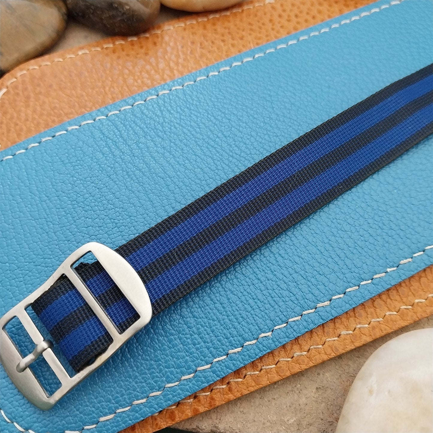 Vintage 18mm Perlon Reversible Classic Single Pass Unused nos 1960s Watch Band