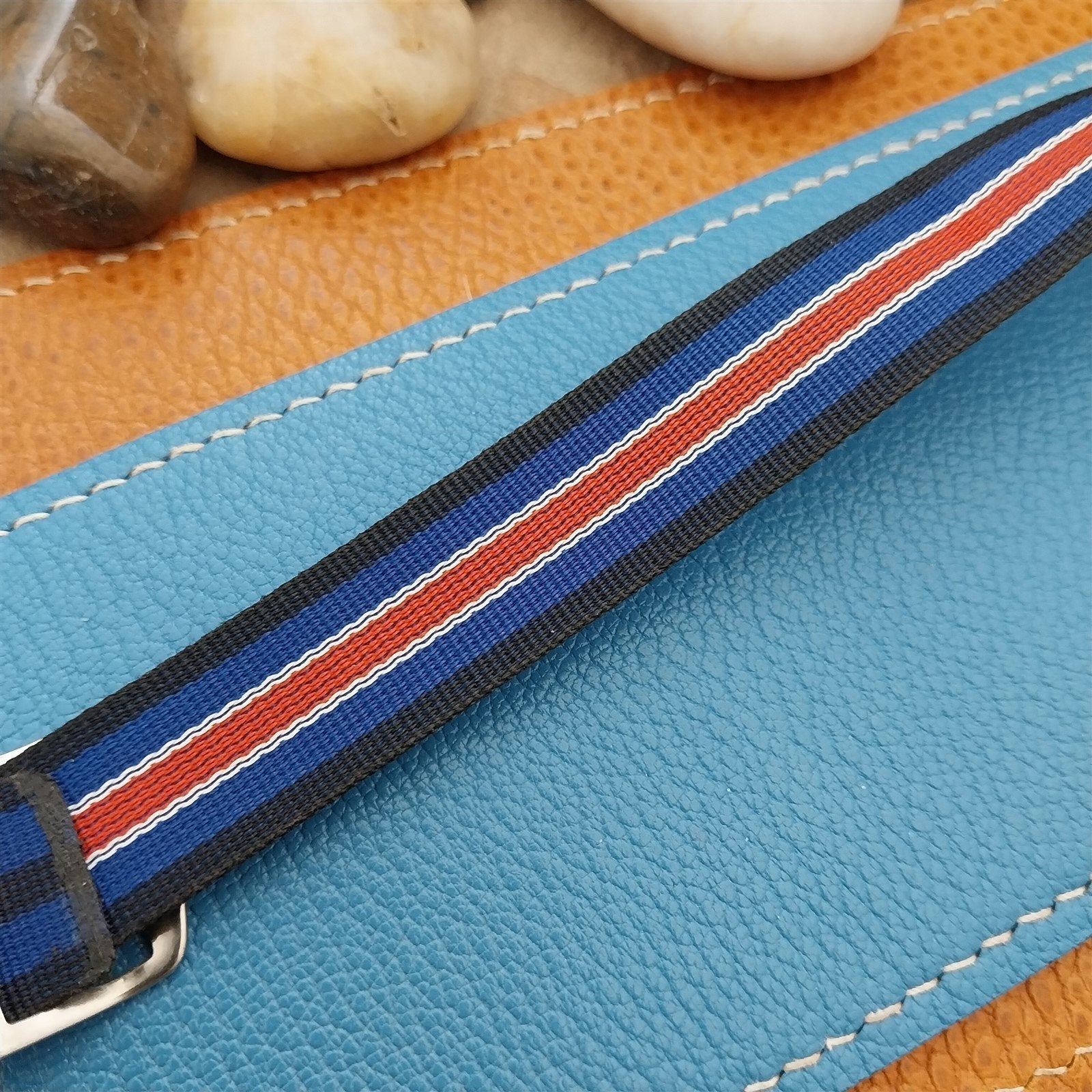 Vintage 18mm Perlon Reversible Classic Single Pass Unused nos 1960s Watch Band