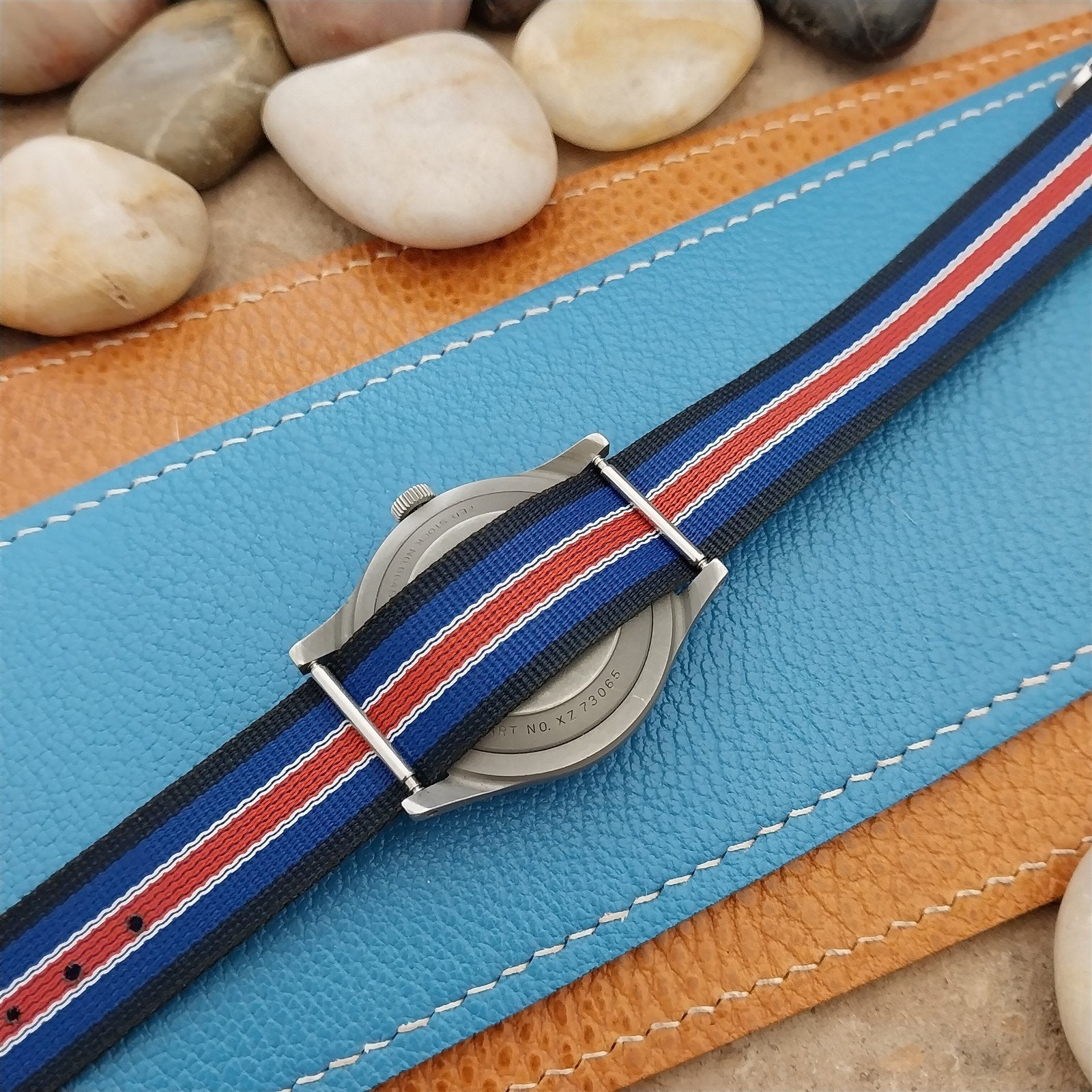 Vintage 18mm Perlon Reversible Classic Single Pass Unused nos 1960s Watch Band