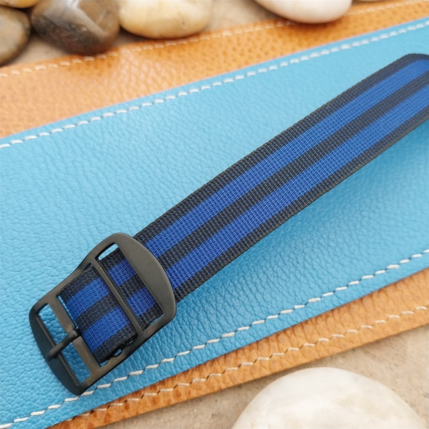 Vintage 18mm Perlon Reversible Classic Single Pass Unused nos 1960s Watch Band