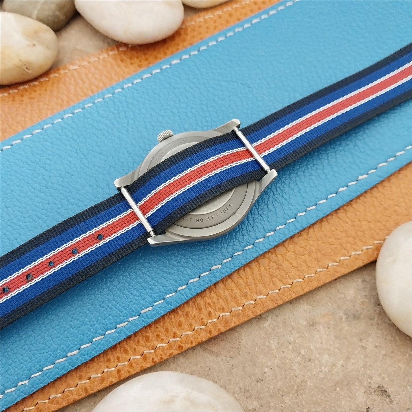 Vintage 18mm Perlon Reversible Classic Single Pass Unused nos 1960s Watch Band