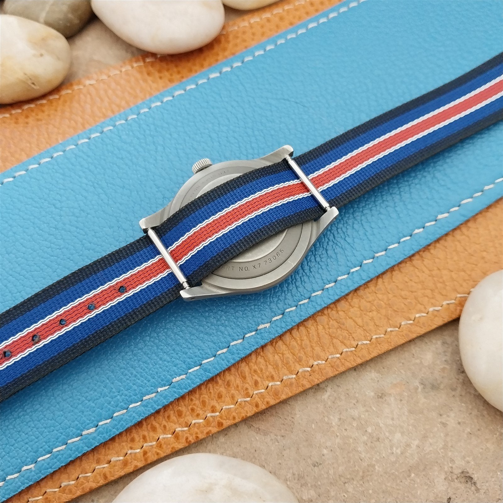 Vintage 18mm Perlon Reversible Classic Single Pass Unused nos 1960s Watch Band