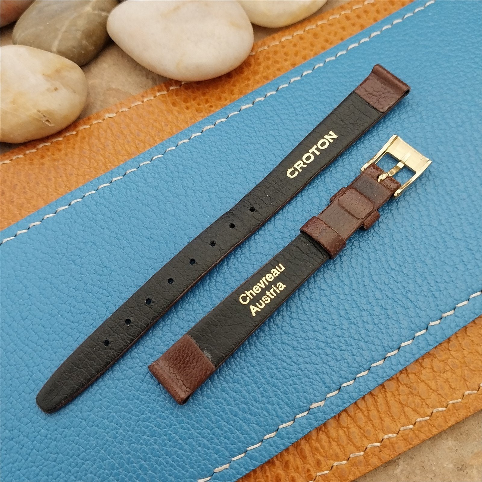 Vintage 10mm Hirsch Croton Chevreau Leather Ladies nos Unused Watch Band