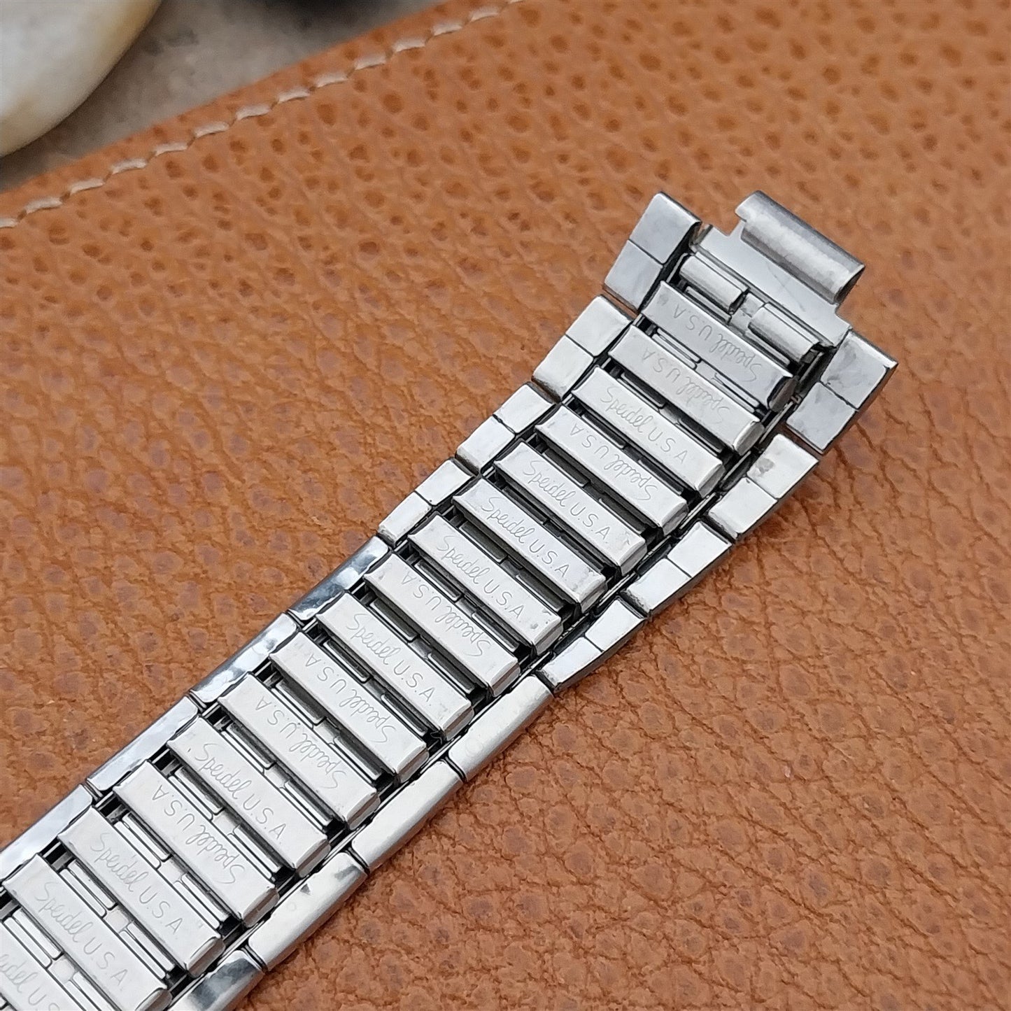 Vintage Internal-Lug Speidel 10mm Stainless Steel Flared 1970s Unused Watch Band