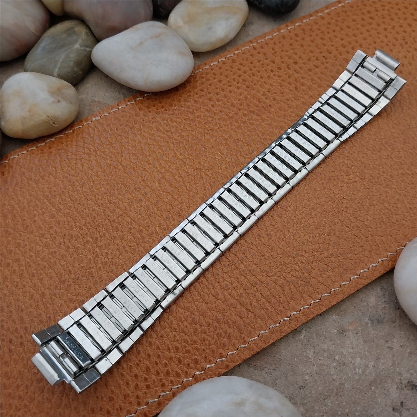 Vintage Internal-Lug Speidel 10mm Stainless Steel Flared 1970s Unused Watch Band